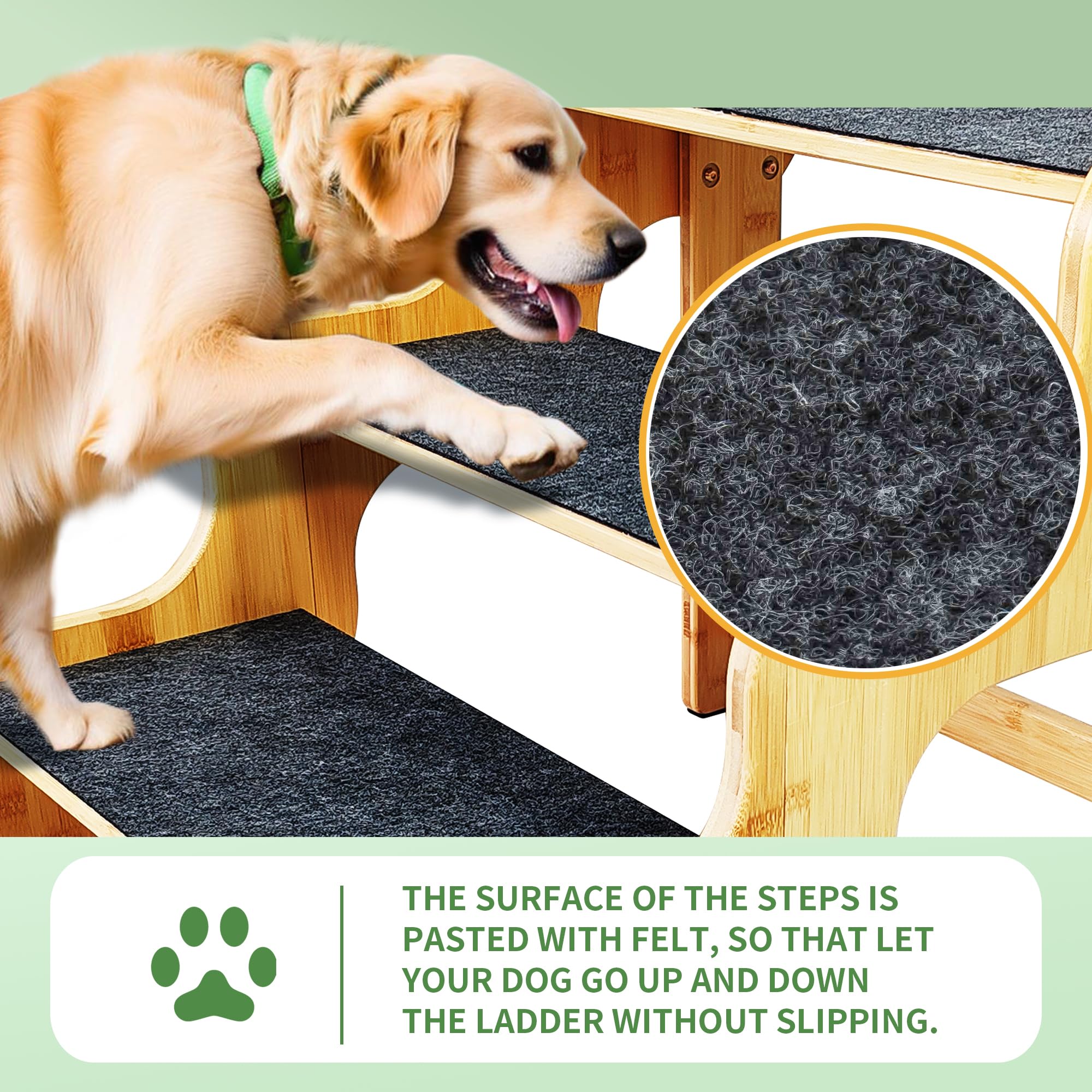 GXONE dog-stairs-usage-lower-bed-side shows practical use beside a bed