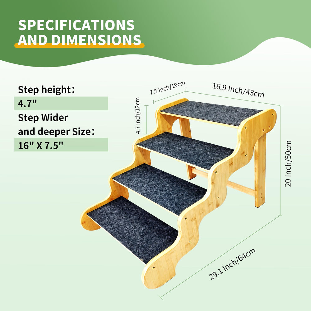 GXONE stairs wide-deep landing aids confident climbs for large dogs.