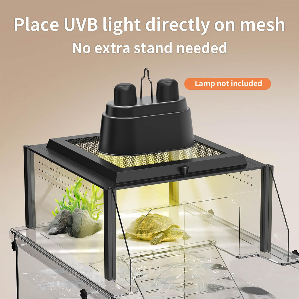GYACS platform anti-slip ramp aids easy climbing for turtles during basking sessions
