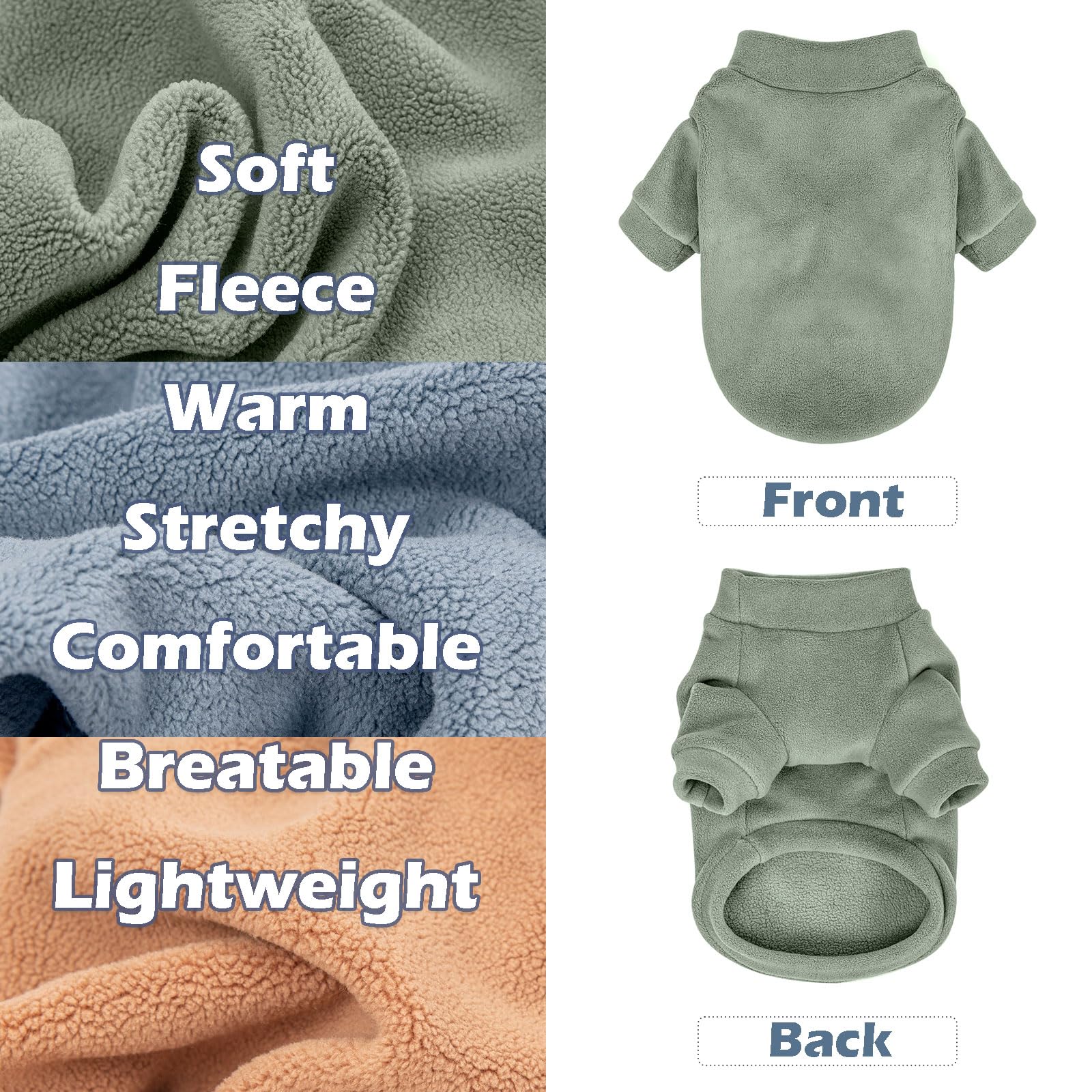 GYALAPERI dog sweater 3-pack brown provides daily warmth and fit.