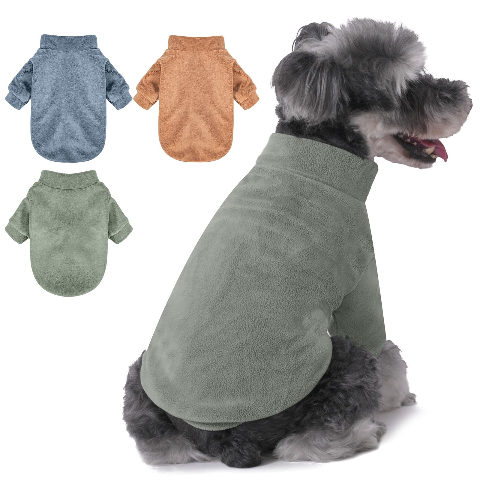 GYALAPERI dog sweater 3-pack light blue keeps small dogs warm in winter.