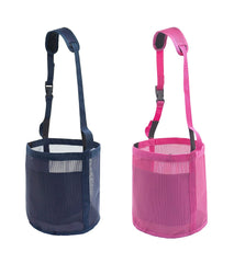Gydoty horse feed bag with heavy-duty mesh containing grain while reducing waste