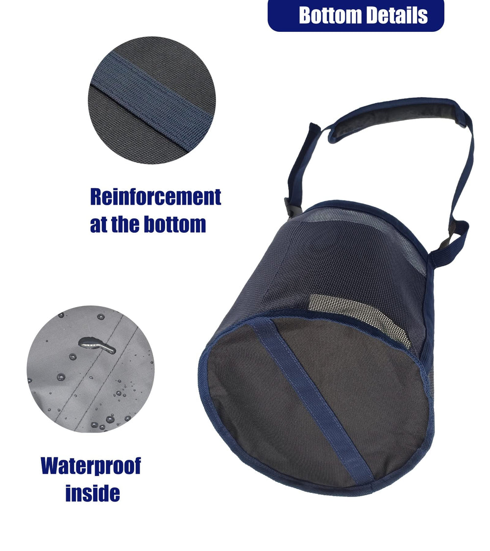 Gydoty feed bag usable indoors or outdoors for stall or trail feeding