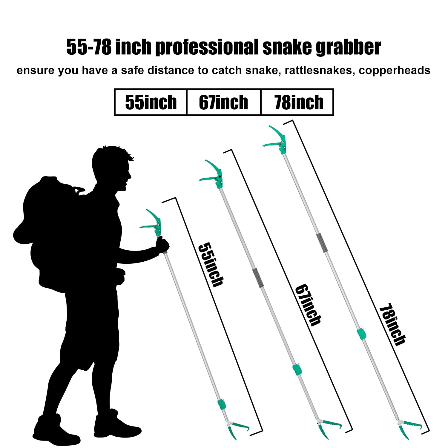 GYORGKSHI 78-inch extension enabling long reach for careful capture