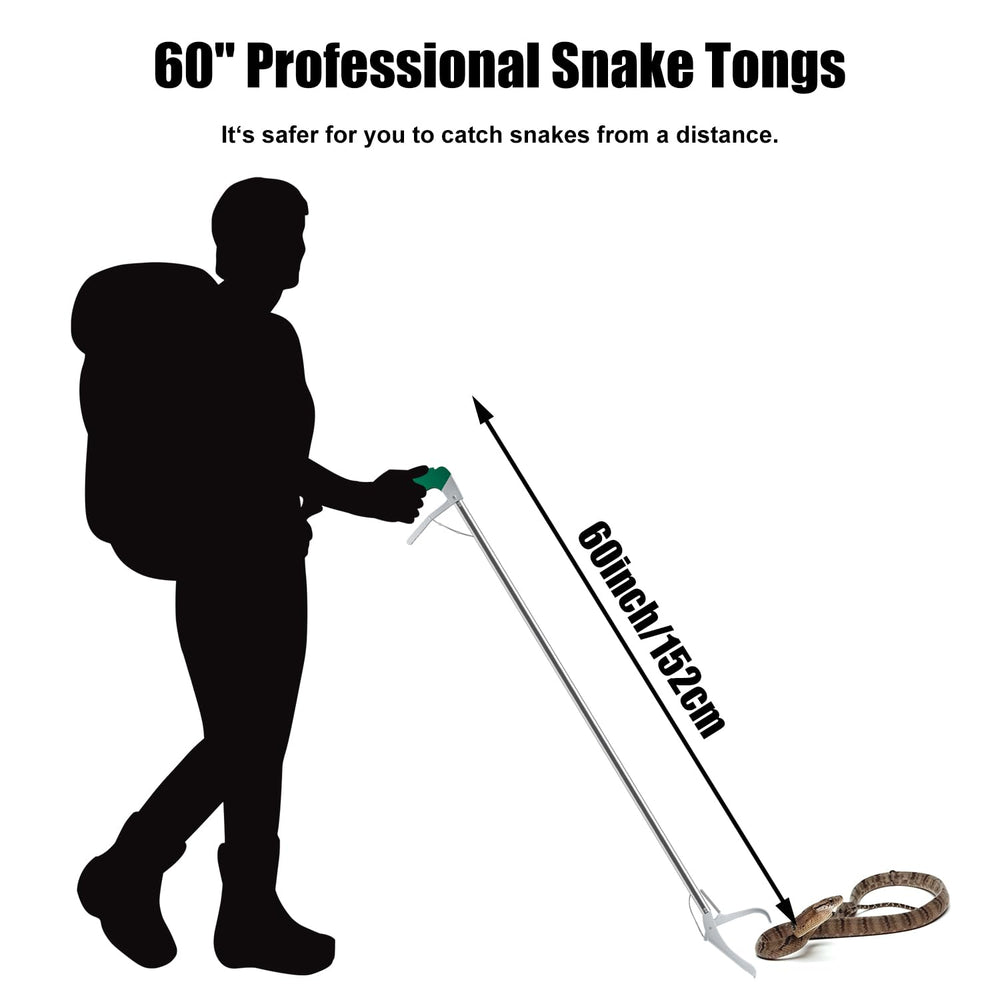 GYORGKSHI professional stainless steel snake tongs provide a durable, reliable grip.