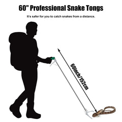 GYORGKSHI professional stainless steel snake tongs provide a durable, reliable grip.