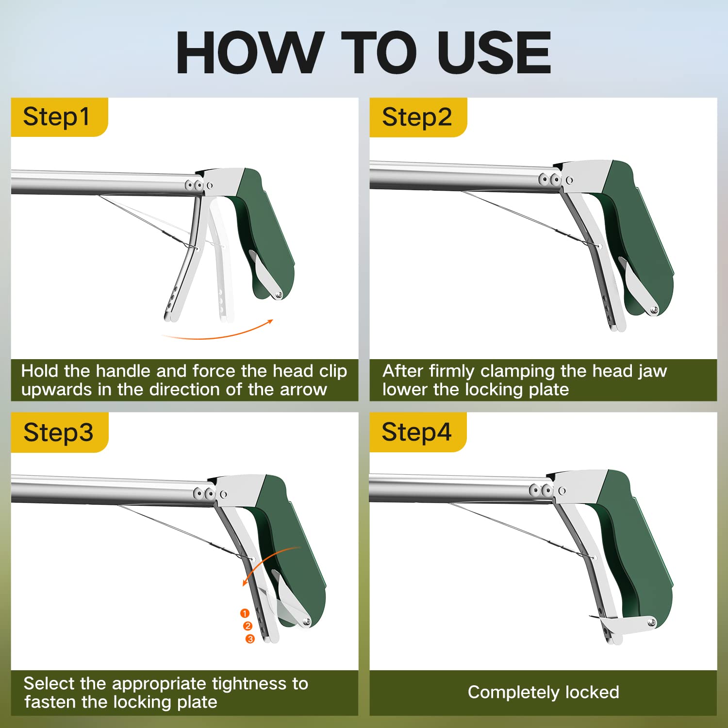 GYORGKSHI smooth serrated jaw minimizes harm and prevents escapes