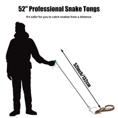 GYORGKSHI stainless steel snake tongs with rubber grip reduce fatigue and improve grip.