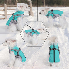 Gyuzh dog coat with adjustable elastic straps for secure, comfortable fit.