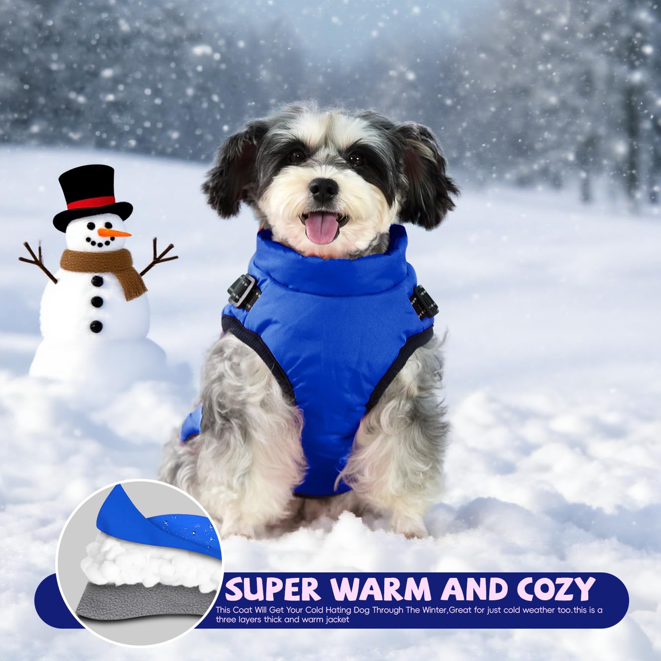 Gyuzh dog coat reflective strip enhances nighttime visibility for safety
