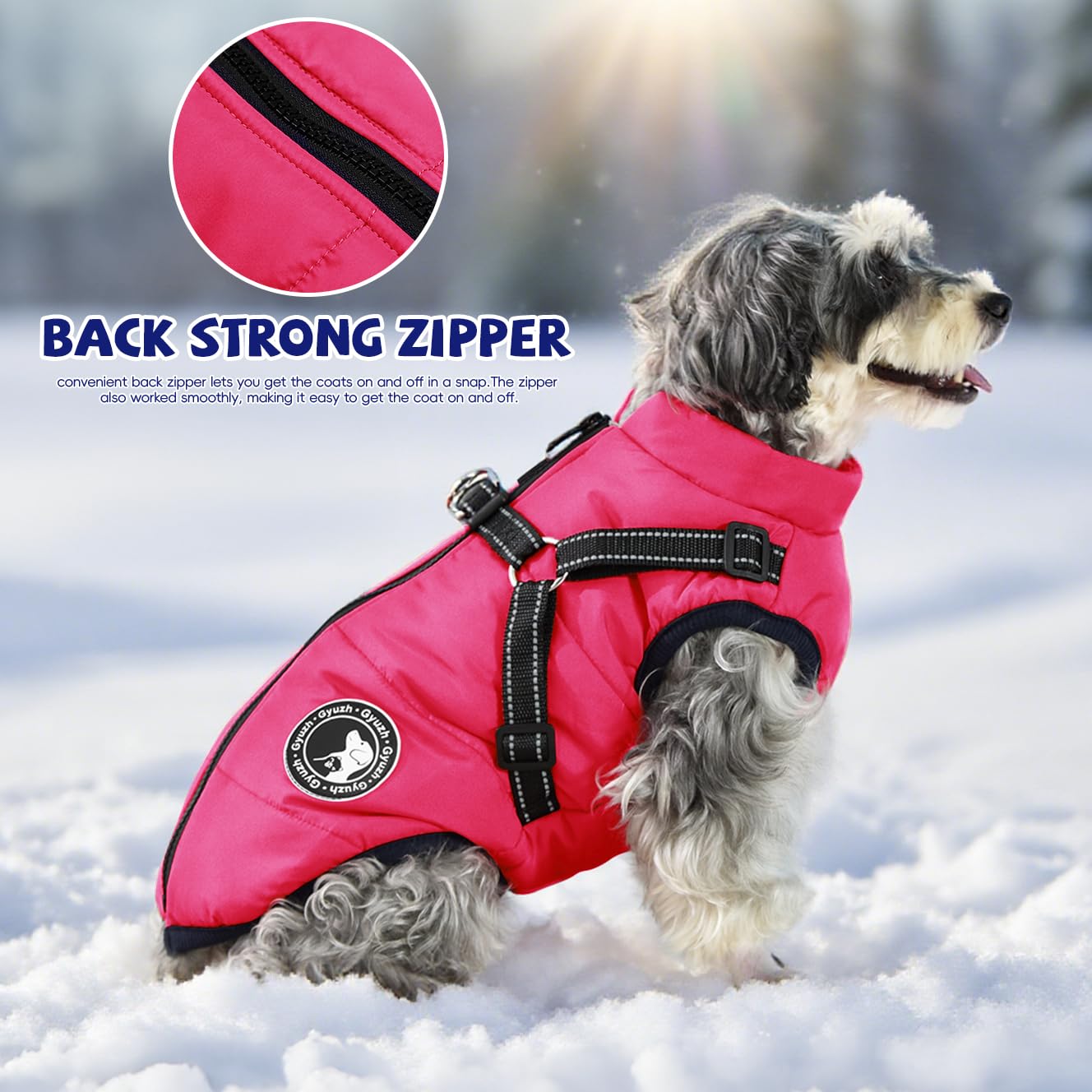 Gyuzh dog coat waterproof durable material for outdoor wear