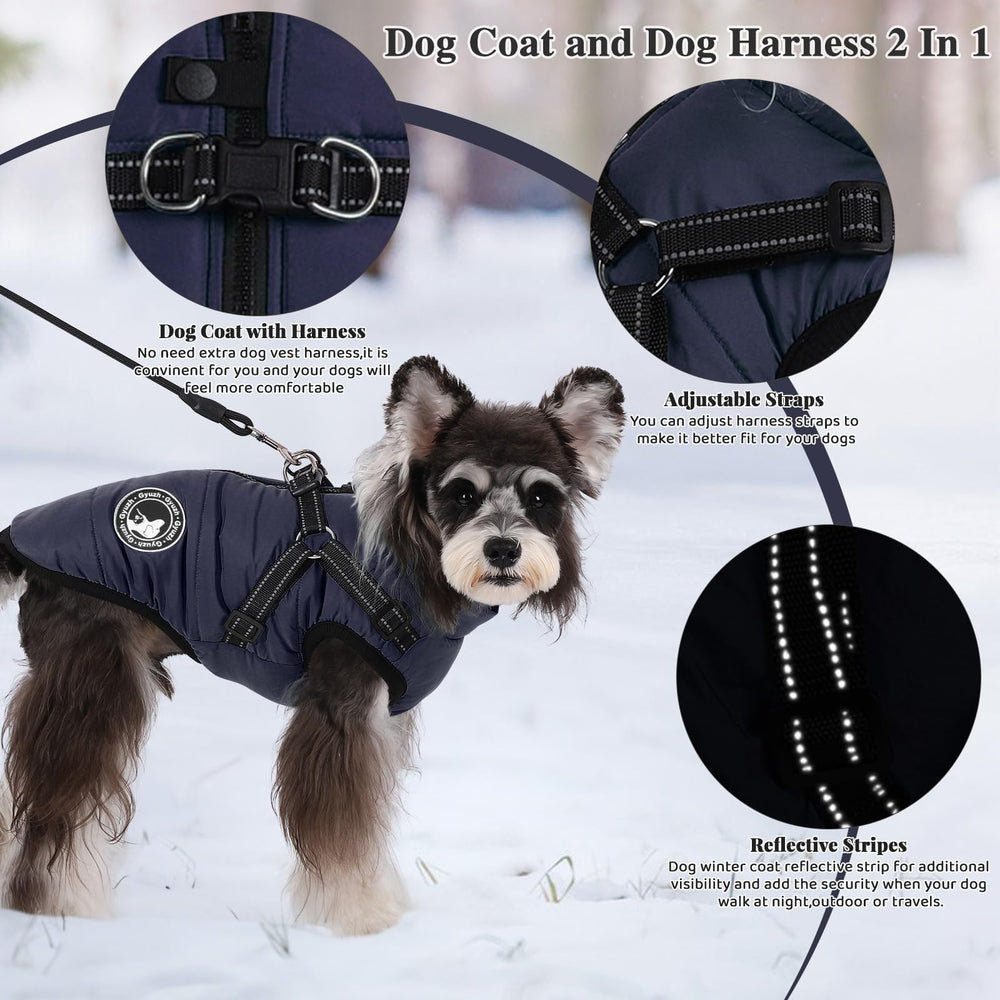 Gyuzh dog coat waterproof outer layer keeps dogs dry during rain and snow.