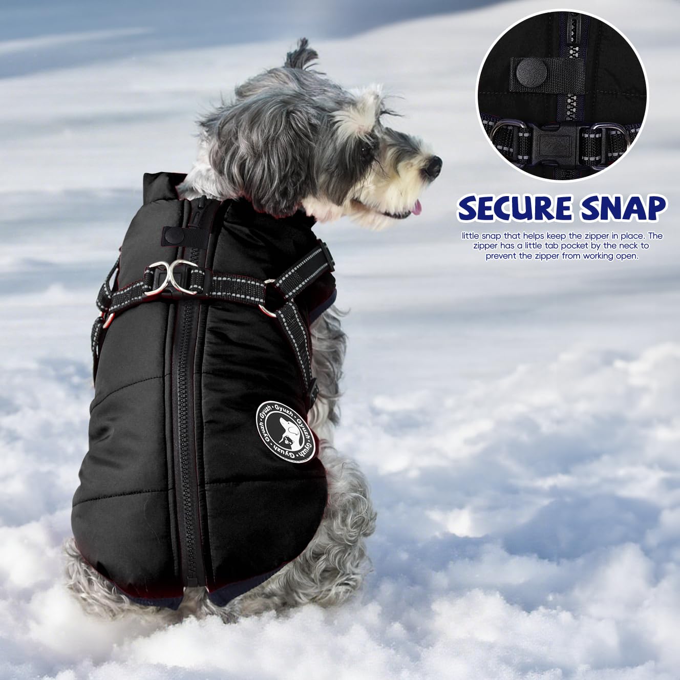 Gyuzh winter-ready coat for rain and snow conditions.