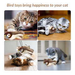 GYZOMKBIU Flying Bird Cat Toy chirping sounds provide stimulation and fun.