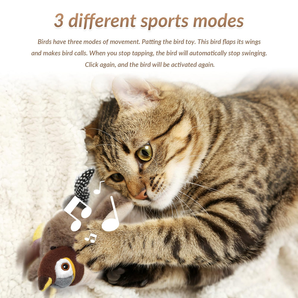 GYZOMKBIU Flying Bird Cat Toy rechargeable battery enables hours of activity.