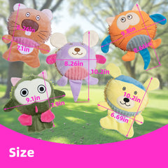 GZQKUSO dual-sound toy showing squeak and crinkle textures for play