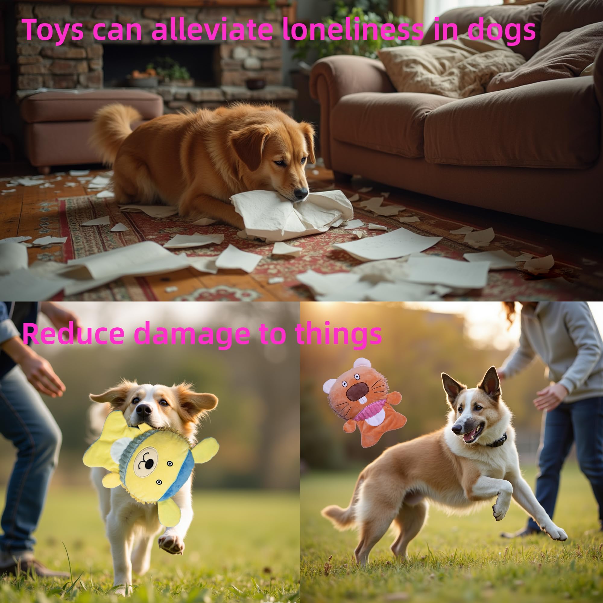 GZQKUSO round size dog toy 6-10 inch close-up for carrying and tossing