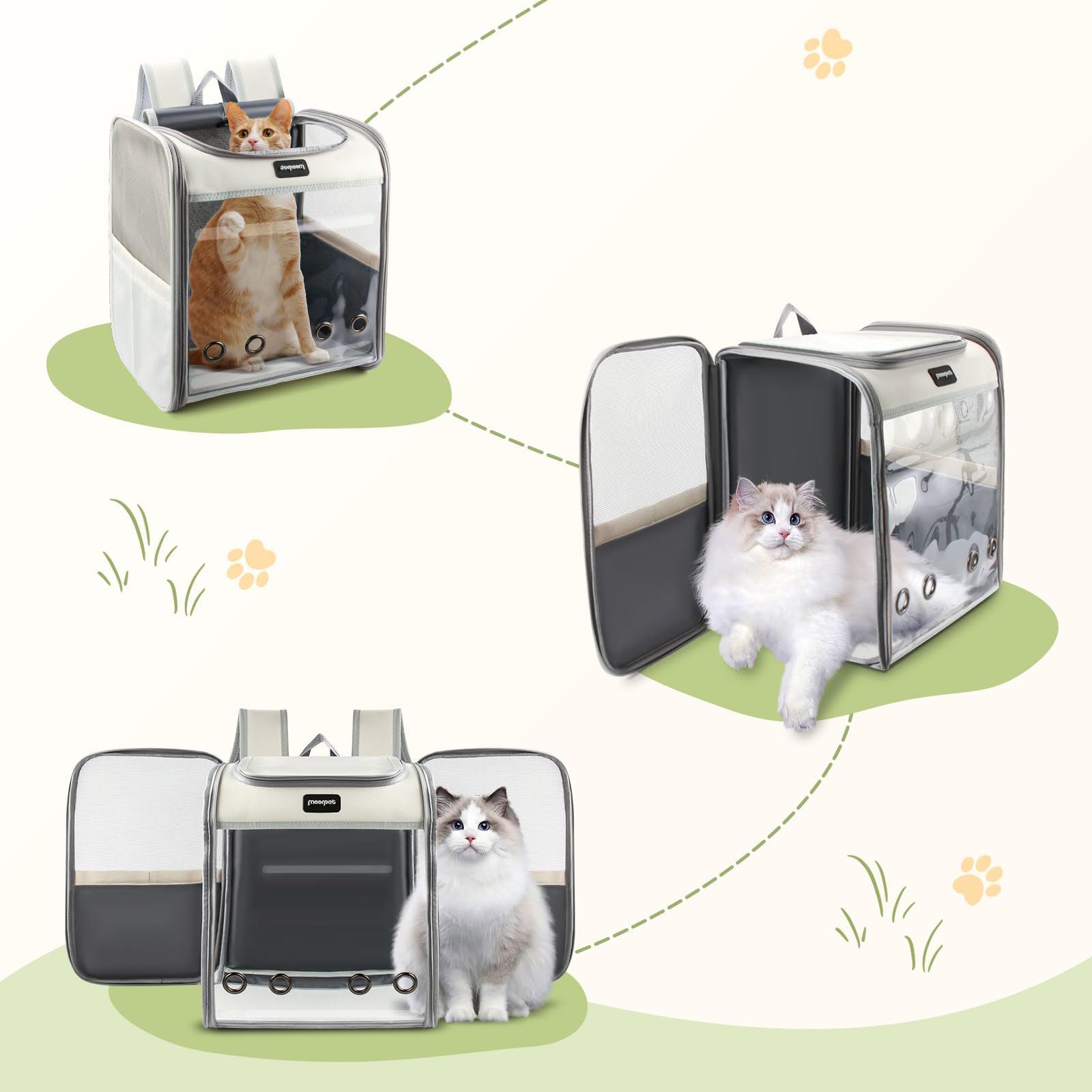 gzxiaoqi cat backpack folded for compact storage and easy transport