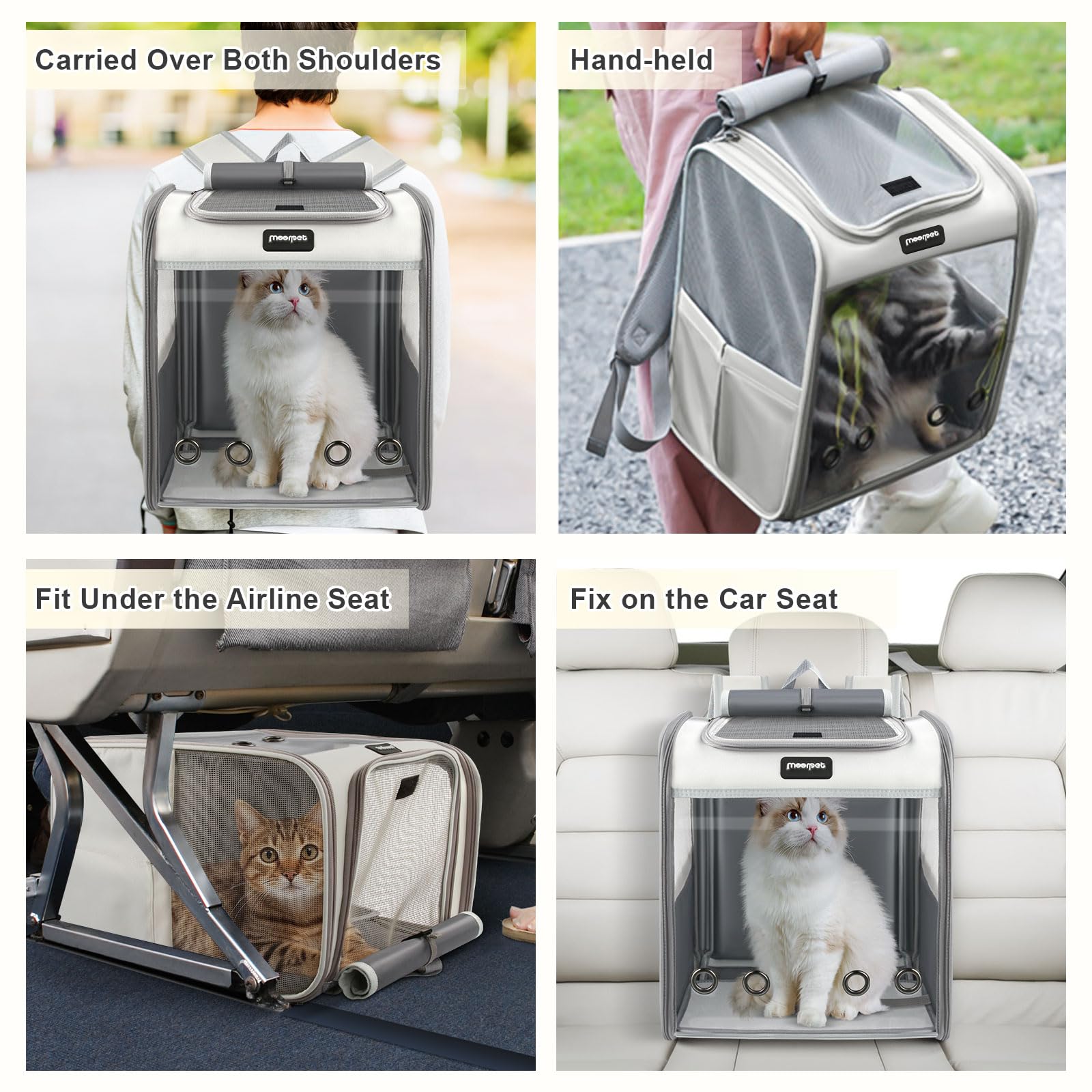 gzxiaoqi cat backpack removable cushion provides washable rest spot