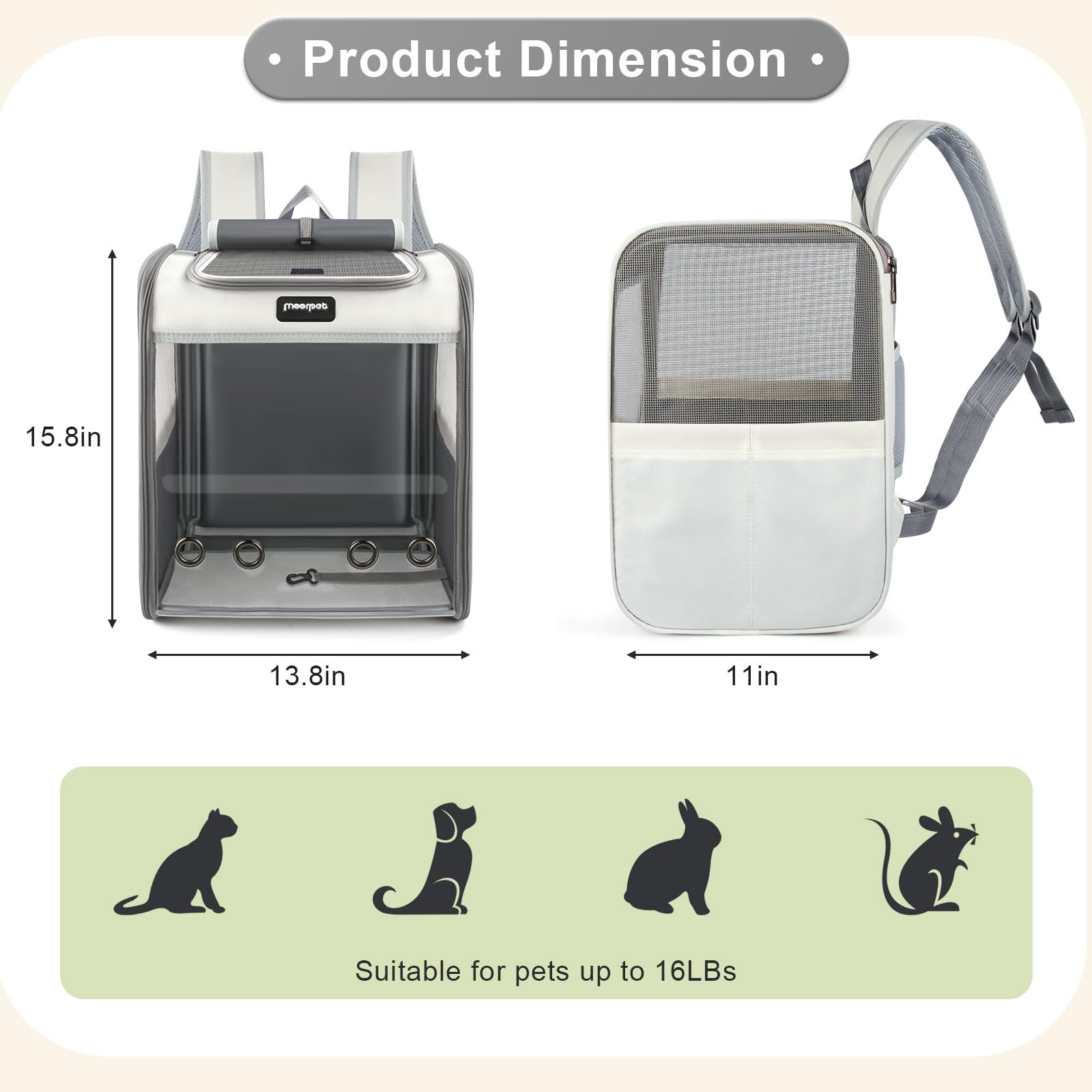 gzxiaoqi cat backpack top cover shielding sun and rain during travel