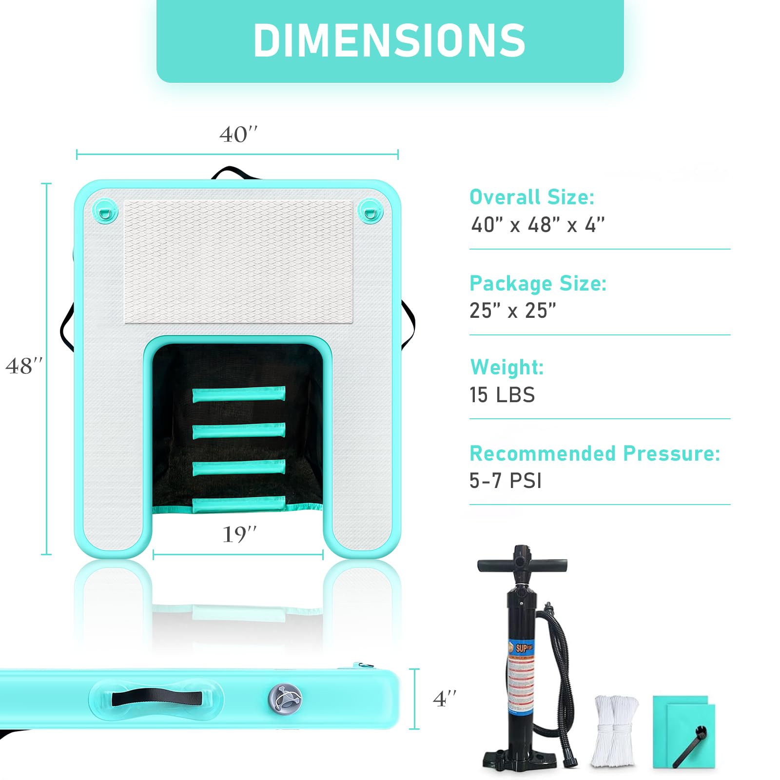 GZYSINFLA included pump and repair kit for setup