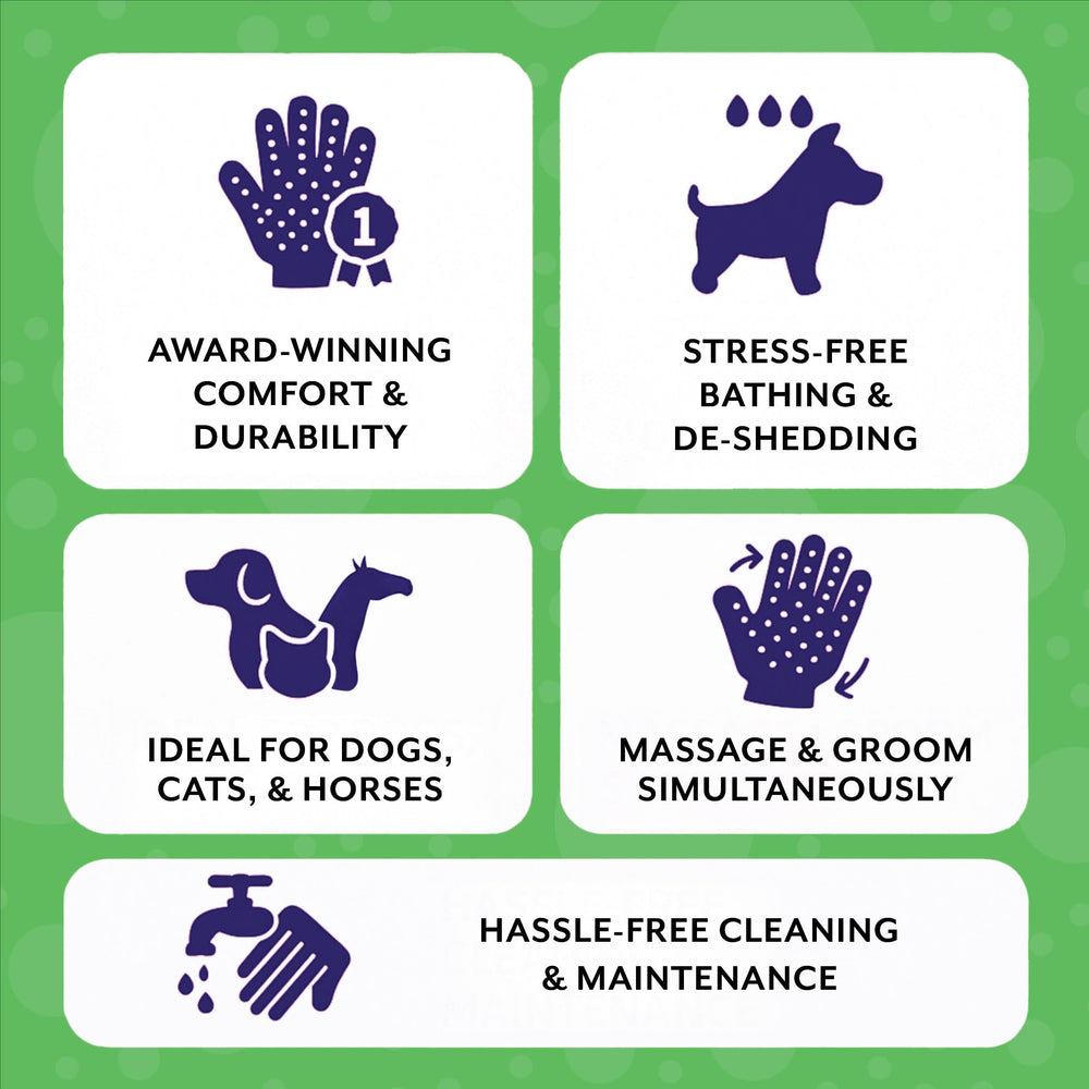 H HANDSON grooming gloves are durable and easy to clean after use.
