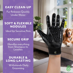 H HANDSON gloves help distribute natural oils during bath and massage.