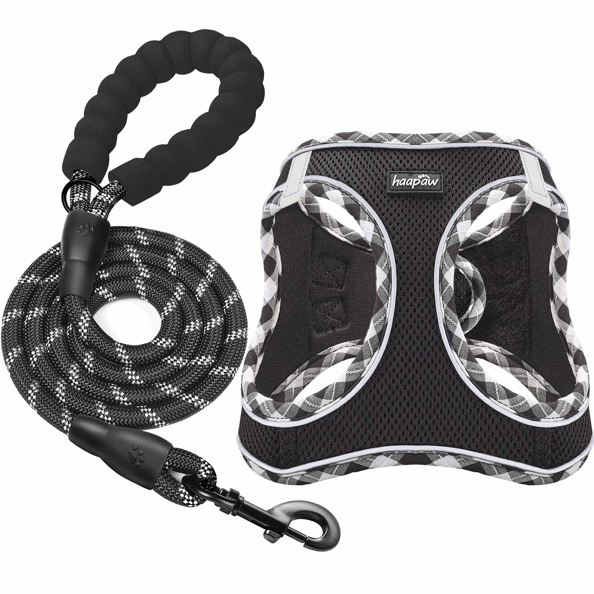 haapaw arnés con correa set suave, cómodo y práctico para perros pequeños.