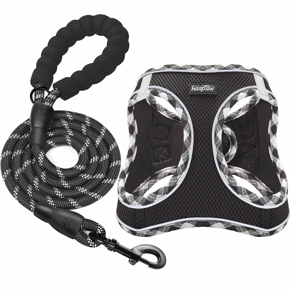 haapaw arnés con correa set suave, cómodo y práctico para perros pequeños.
