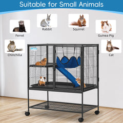 HABUTWAY ferret cage door lock ensures reliable containment while you’re away