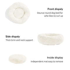 HACHIKITTY Calming Donut Cuddler bed inside soft fur offering nesting comfort