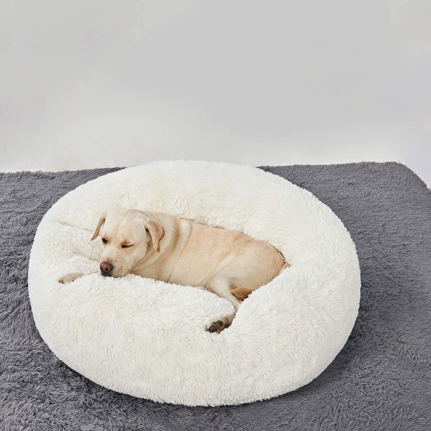 HACHIKITTY Calming Donut Cuddler bed washable fabric for easy cleanup