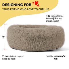 HACHIKITTY Calming Donut Cuddler removable center mat for versatile daily use.