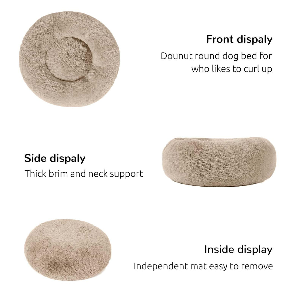 HACHIKITTY Calming Donut Cuddler XXL fits pets up to 85 pounds for large dogs.