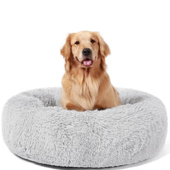 HACHIKITTY Calming Donut Cuddler XL exterior view shows plush round bed for cozy naps