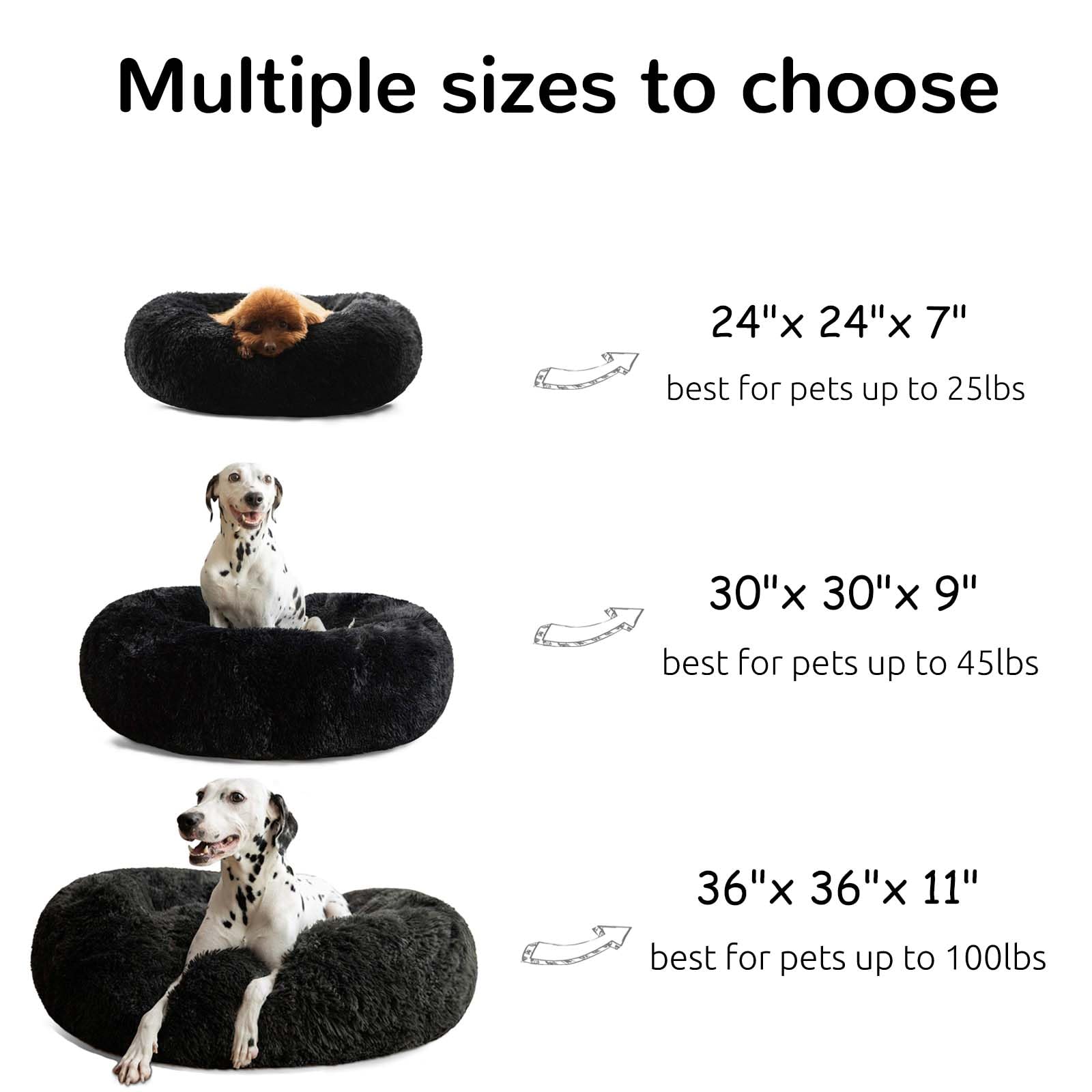 HACHIKITTY donut bed with removable central mat for flexible use