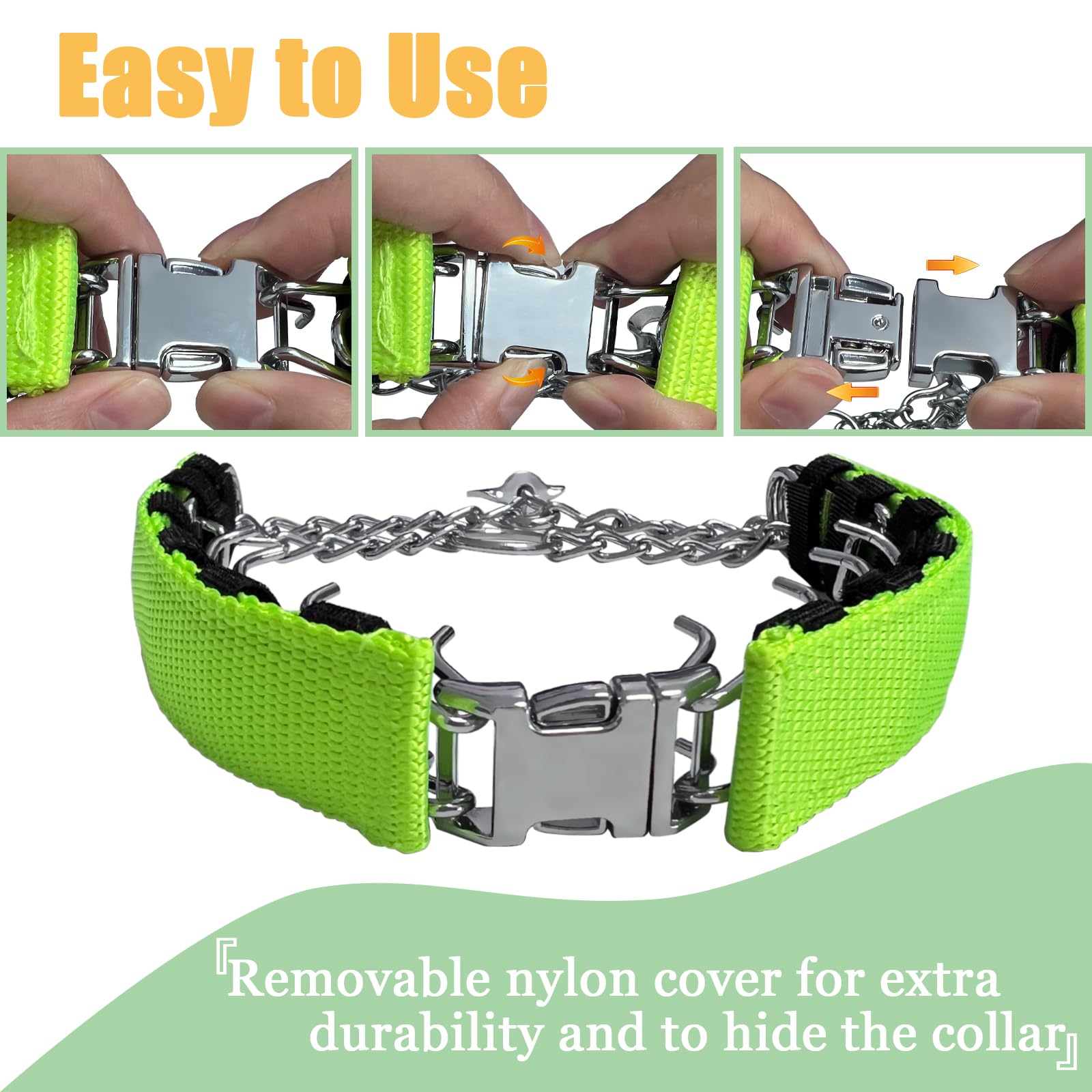 HAESINPA prong collar adjustable links for precise sizing