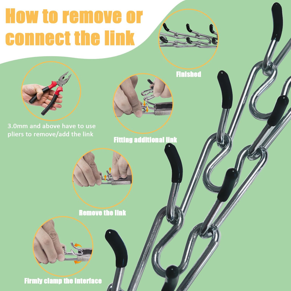 HAESINPA prong collar extra links and caps for customizable fit