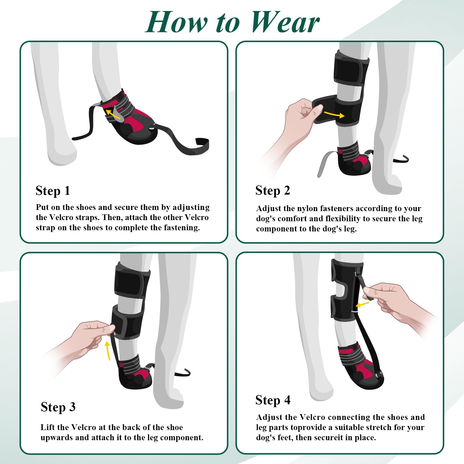 HAGGEMI strap-on drop-foot brace measurement guide aids accurate sizing.