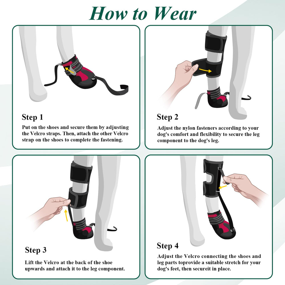 HAGGEMI strap-on drop-foot brace measurement guide aids accurate sizing.