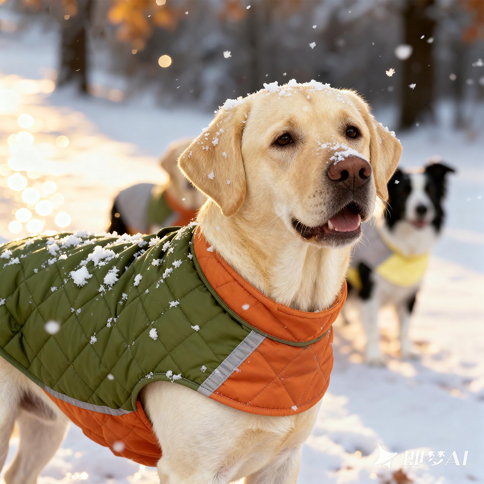 Hahbabya coat 3D ergonomic design supports natural movement for active dogs.