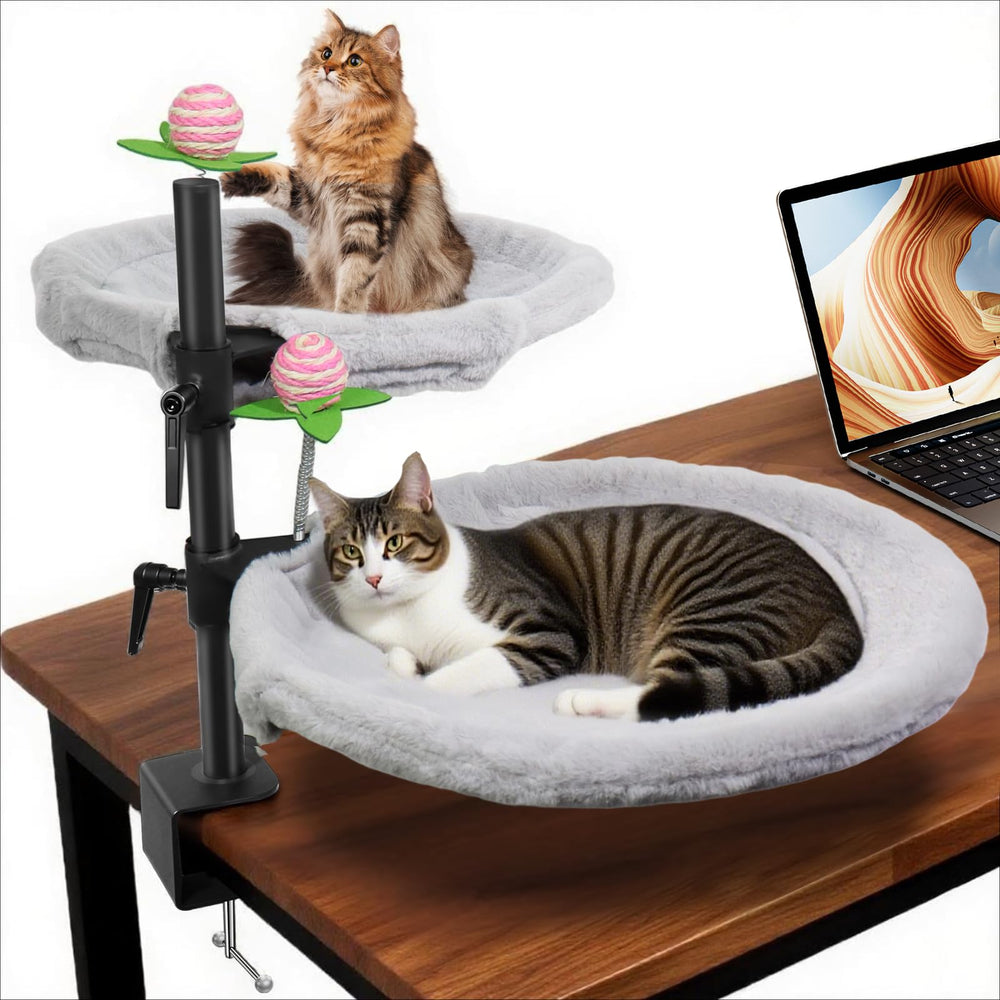 Haijunnm Double Cat Desk Bed 360° rotation for ergonomic setup