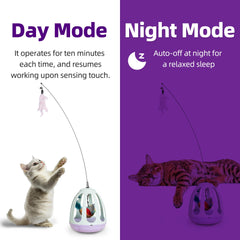 HAIPPILLY USB-rechargeable cat toy keeps sessions uninterrupted