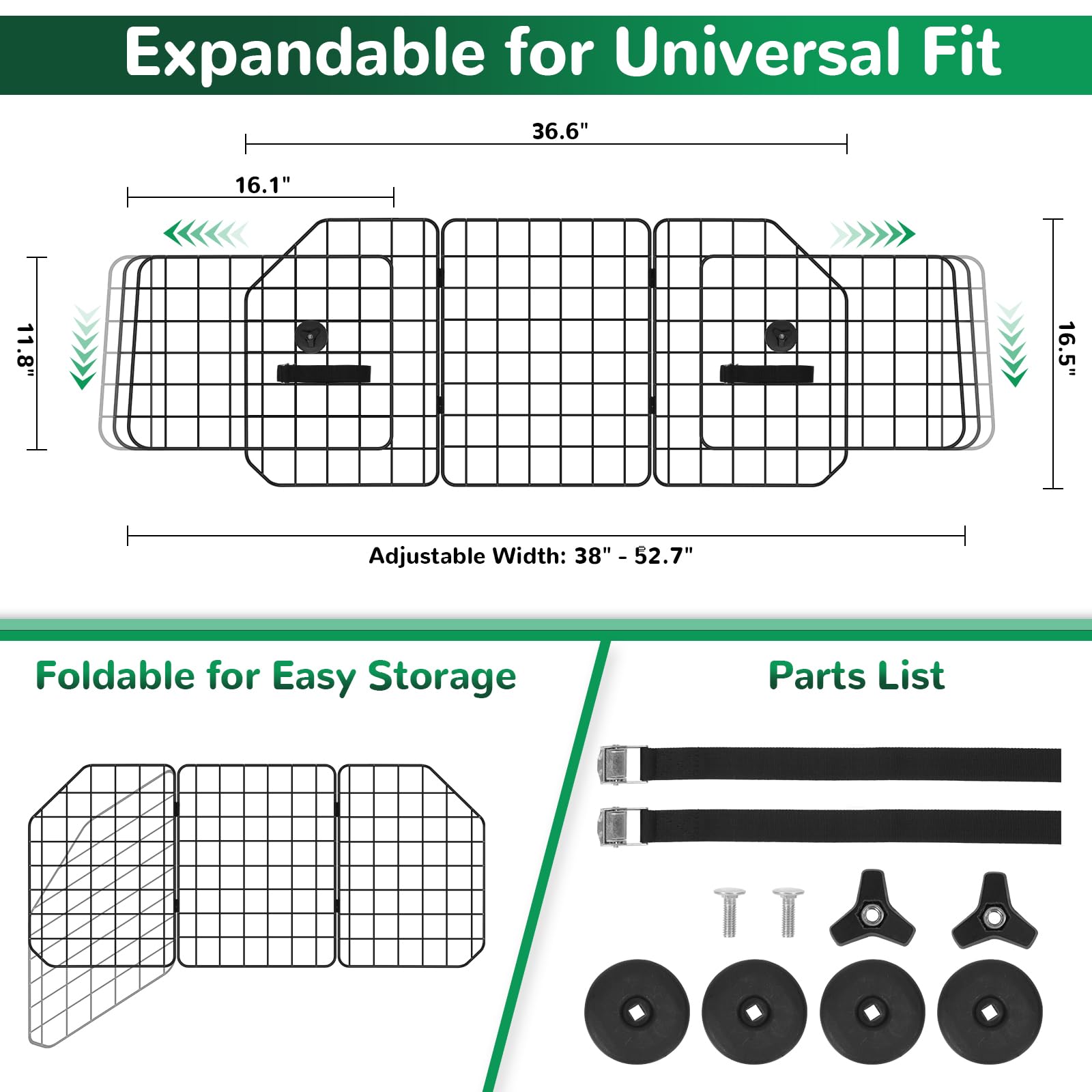 HAITRAL dog barrier side panels adjustable for precise fit, preventing steering distractions and enhancing vehicle safety.