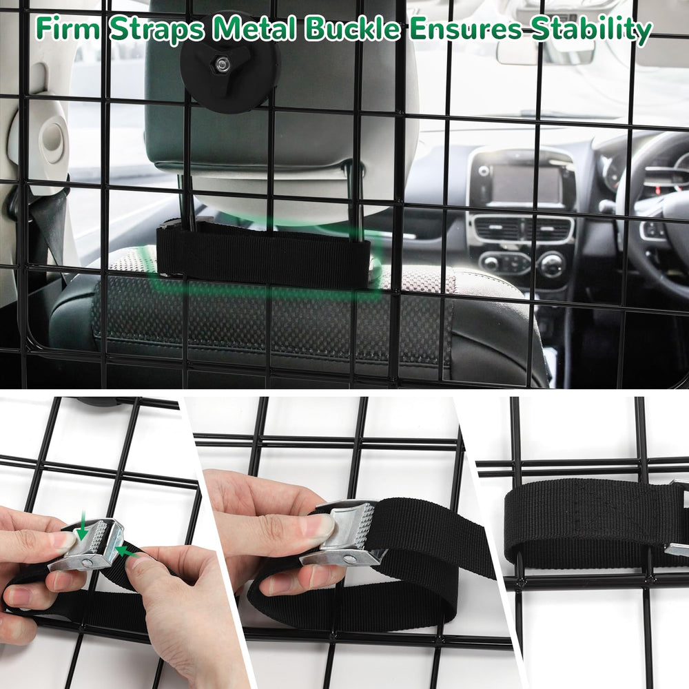 HAITRAL universal-fit barrier uses simple buckle straps for tool-free installation and quick removal.
