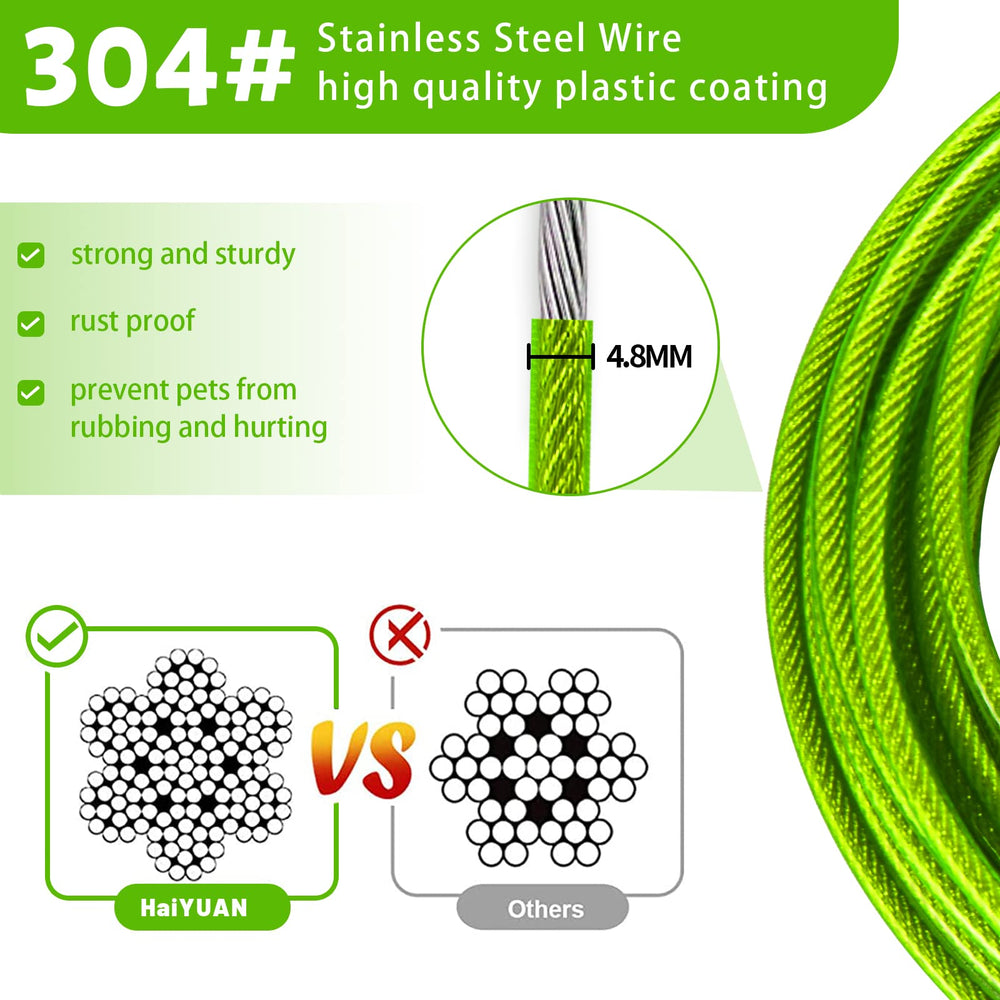 HaiYUAN: cable de 20 pies para perros, ideal para parques y patios.