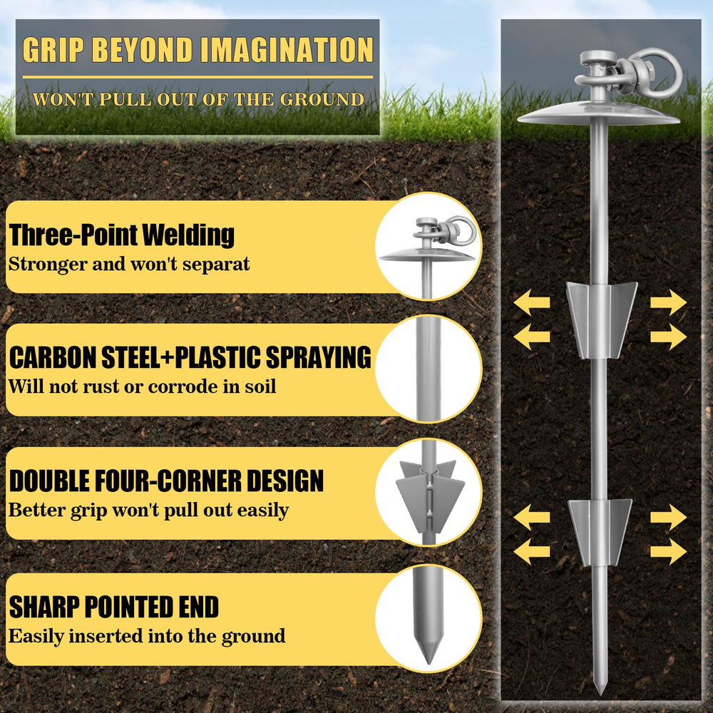 HaiYUAN sturdy stake anchored in ground demonstrating secure hold in stable soil.