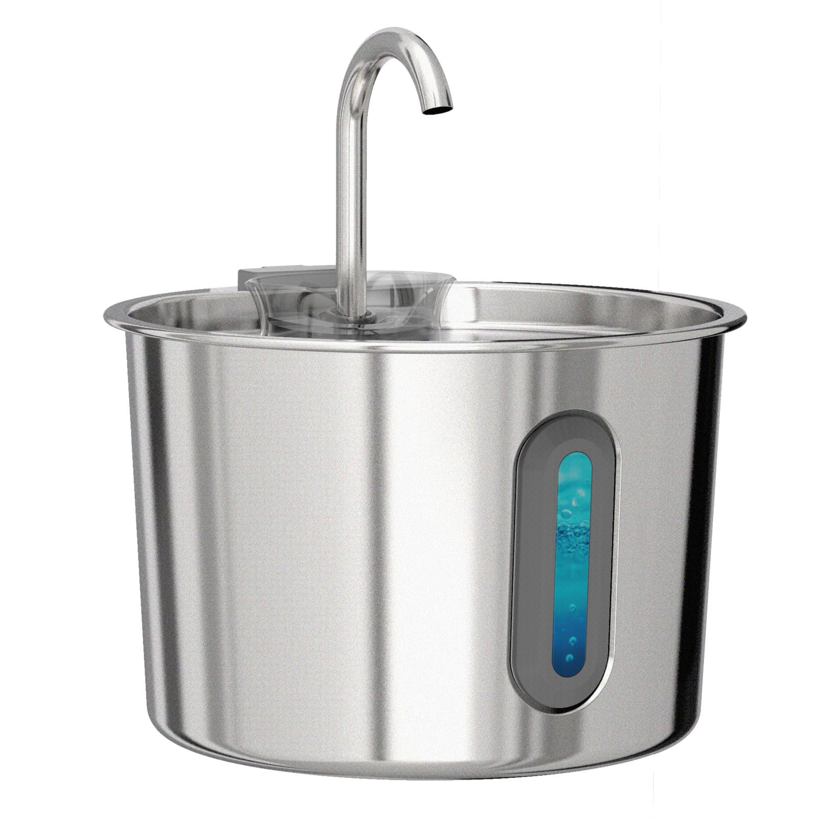 HAJXM cat water fountain 74oz front view highlights generous capacity for pets