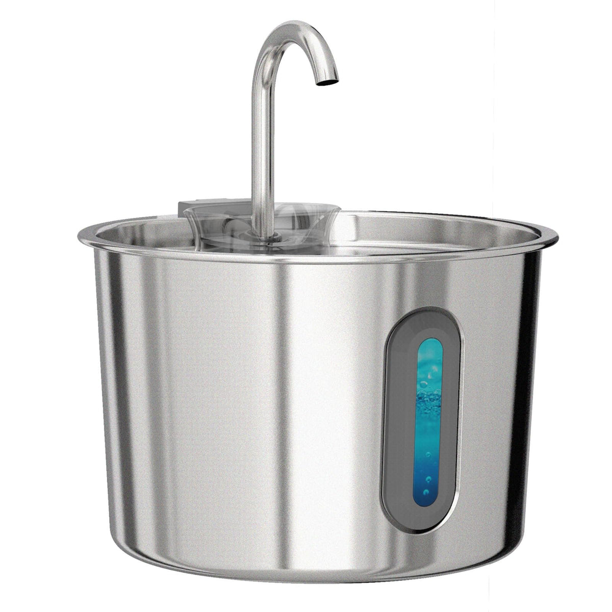 HAJXM cat water fountain 74oz front view highlights generous capacity for pets