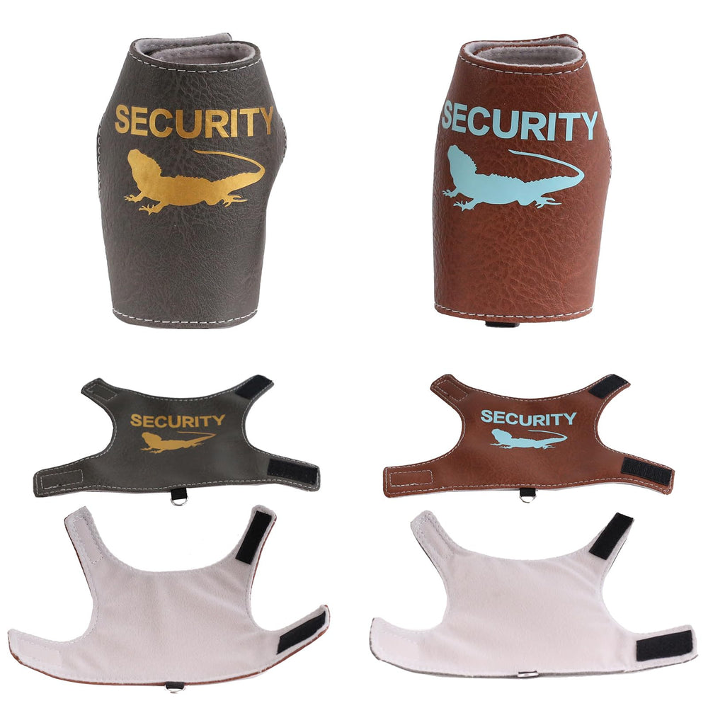 Halinfer bearded dragon carrier backpack includes leash set for extra security.